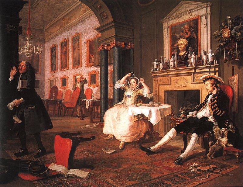 William Hogarth Marriage a la Mode Scene II Early in the Morning China oil painting art